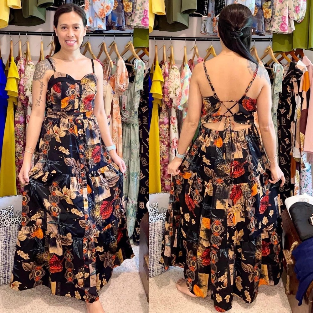 45: AA Crisscross Back Maxi Dress